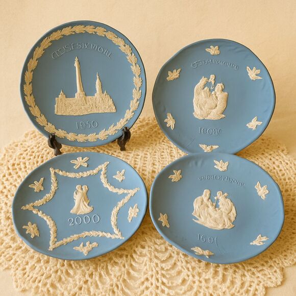 Wedgwood Other - Wedgwood Jasperware Christmas Collector Plates Set of 4
